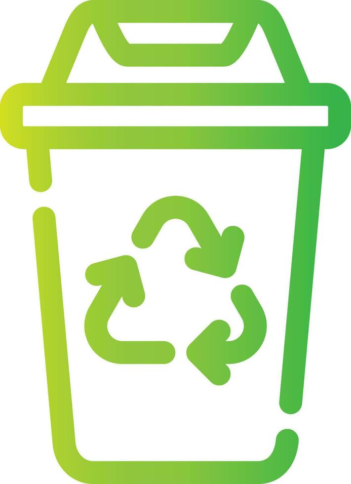 conception d'icône créative bac de recyclage vecteur