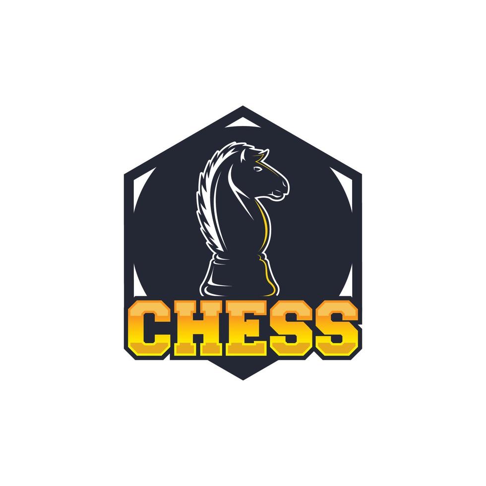 modèle de logo d'échecs vecteur
