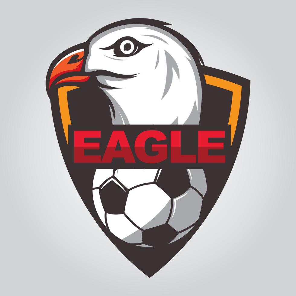 logo américain d'aigle de tête vecteur