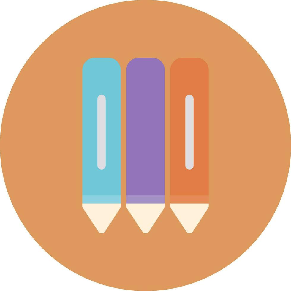 conception d'icônes créatives de crayons vecteur
