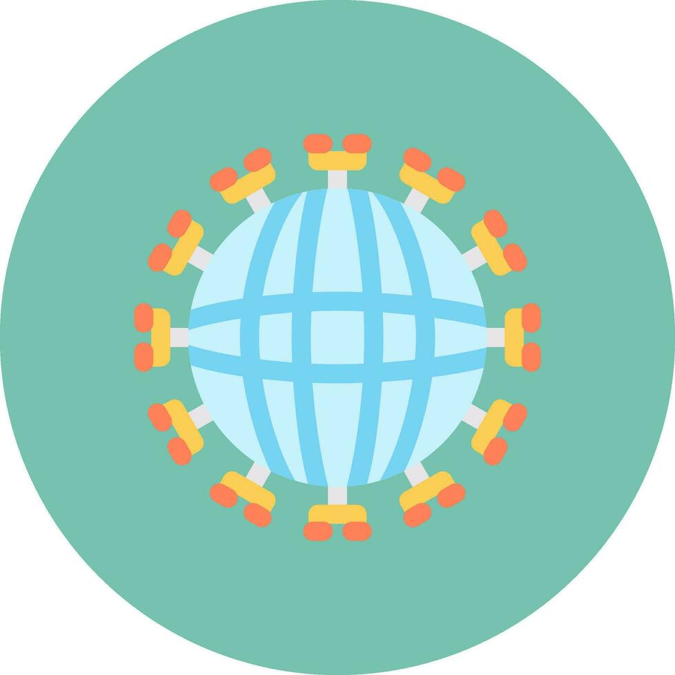 conception d'icônes créatives de réseau mondial vecteur