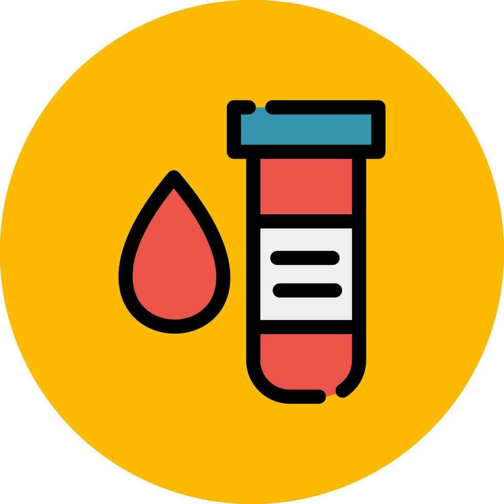 conception d'icône créative de test sanguin vecteur