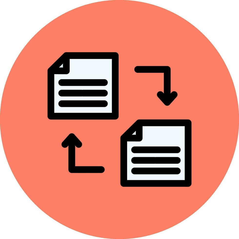 conception d'icône créative de transfert de fichier vecteur