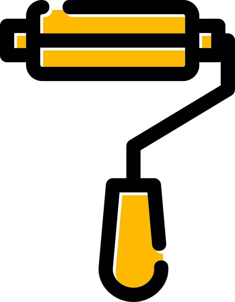 conception d'icône créative de rouleau de peinture vecteur