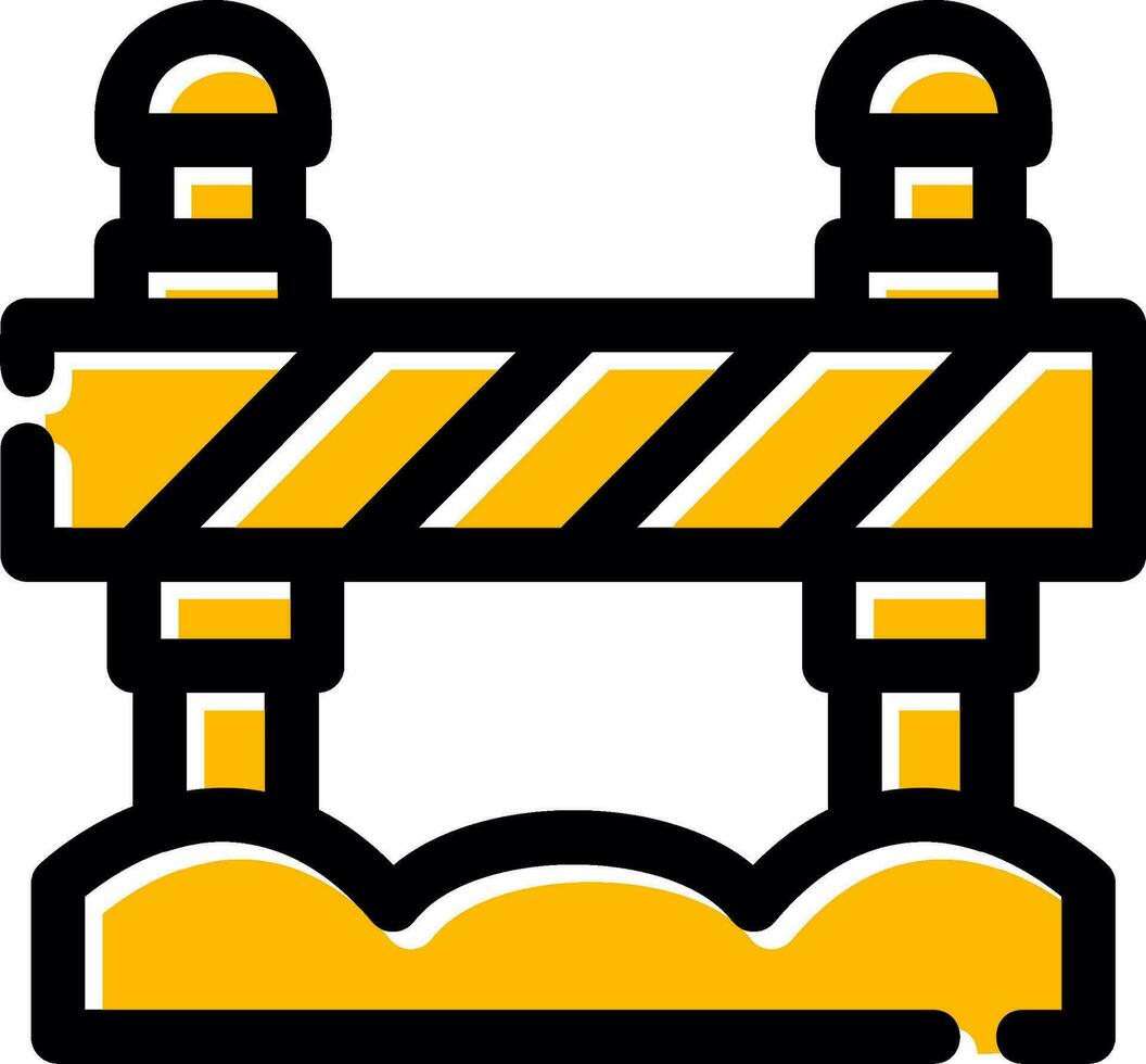 conception d'icône créative de barrage routier vecteur