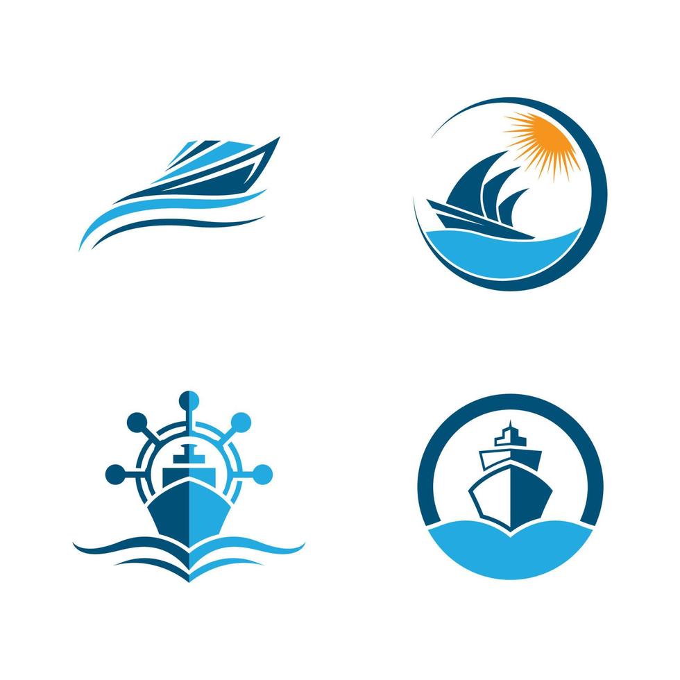 images de logo de bateau de croisière vecteur