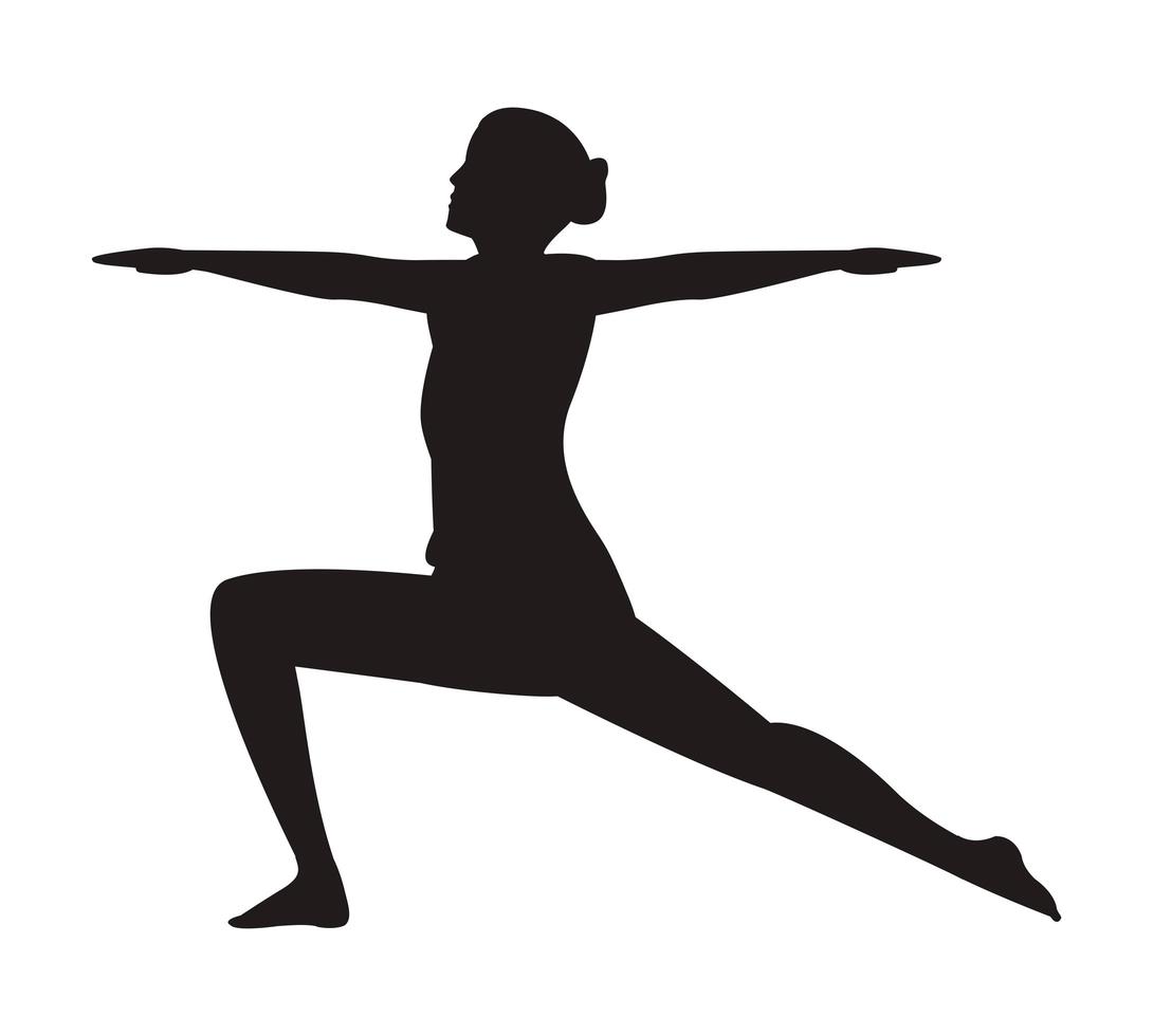pose de danse de yoga vecteur