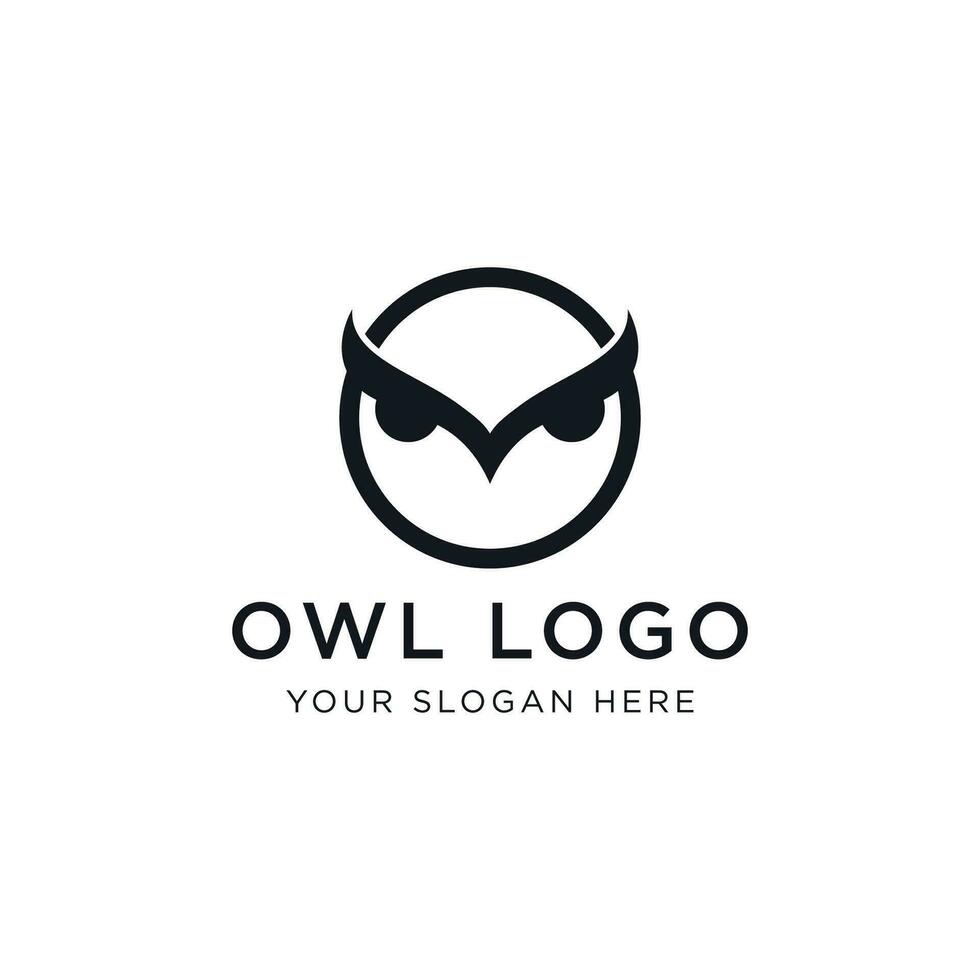 noir hibou logo modèle conception avec Créatif idée. vecteur