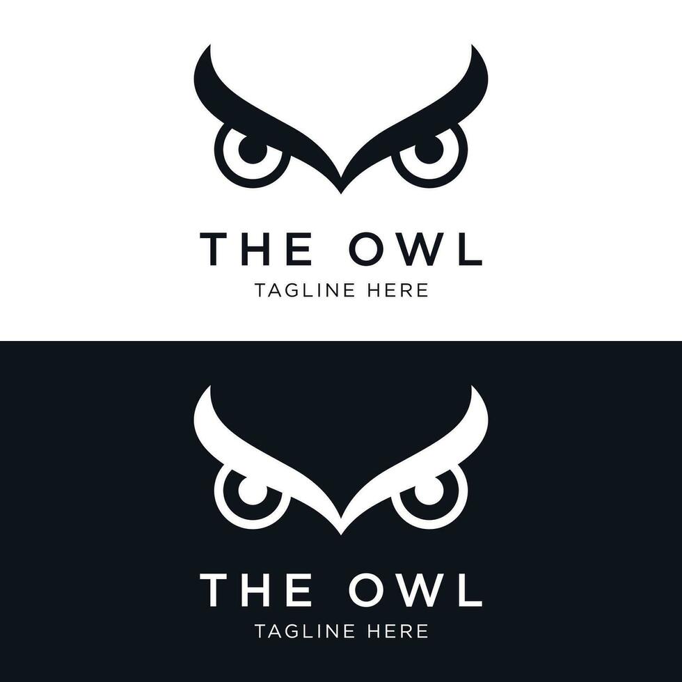 noir hibou logo modèle conception avec Créatif idée. vecteur