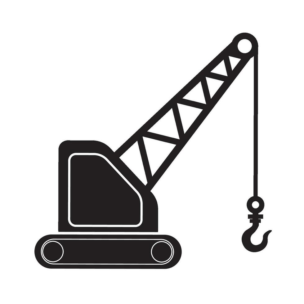 grue icône logo vecteur conception modèle