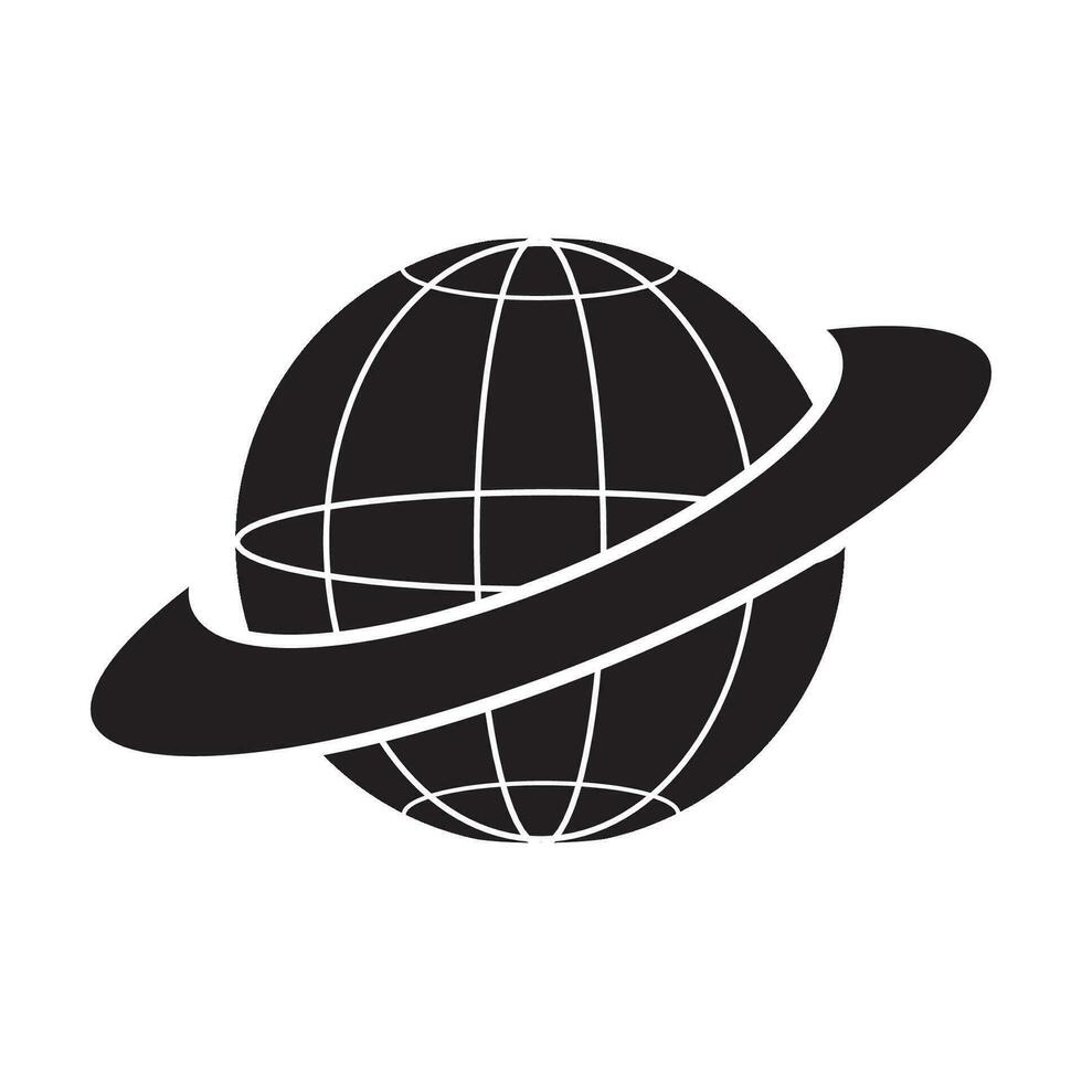 globe icône logo vecteur conception modèle