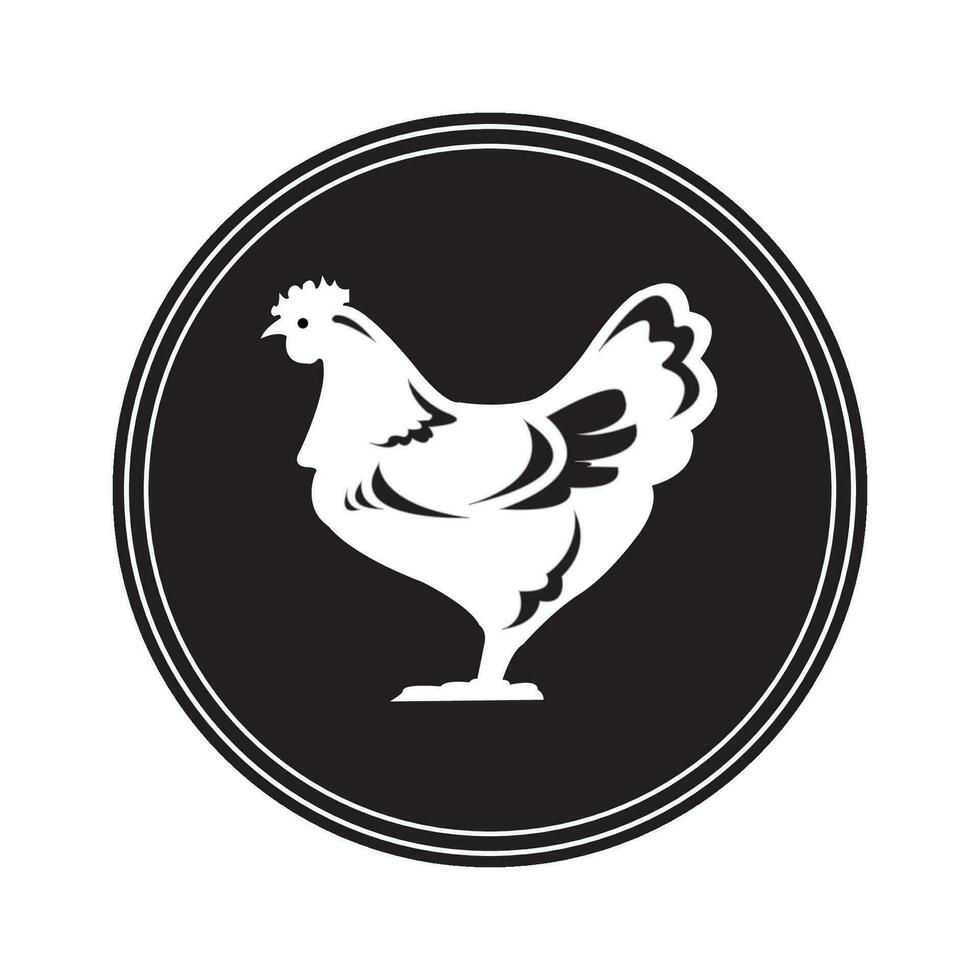 poulet icône logo vecteur conception modèle