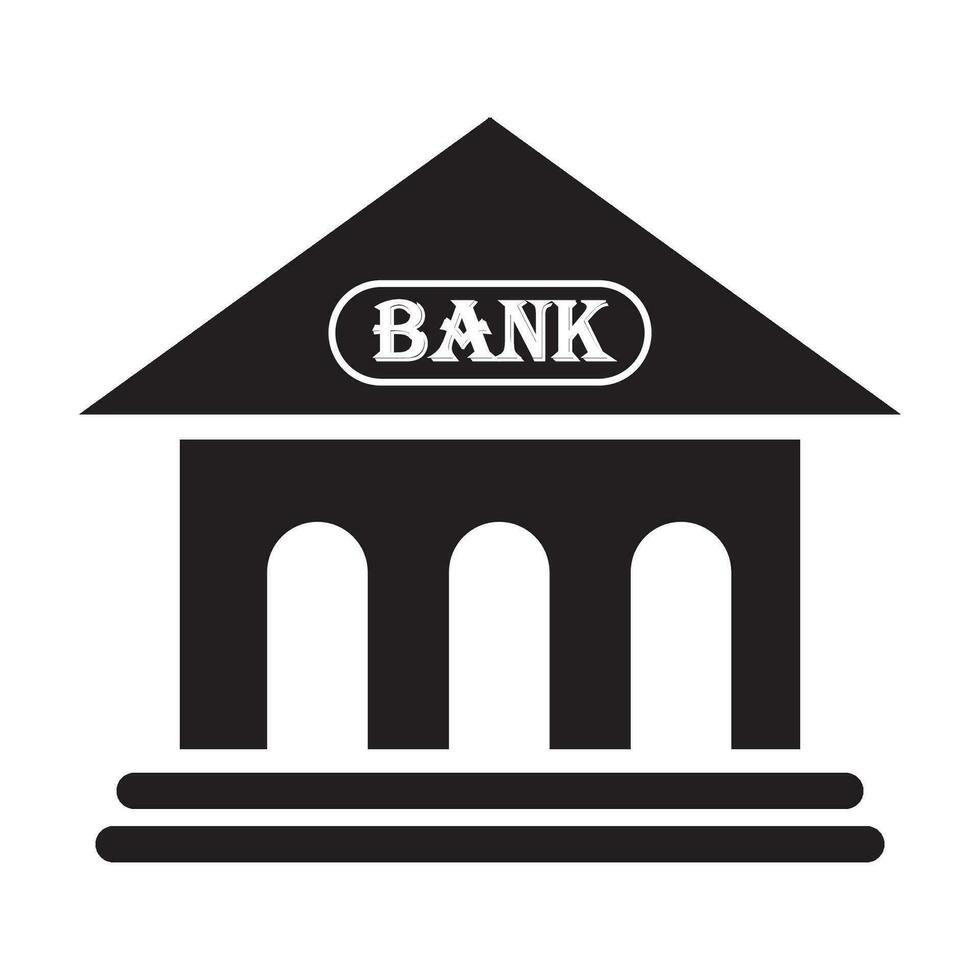 banque icône logo vecteur conception modèle