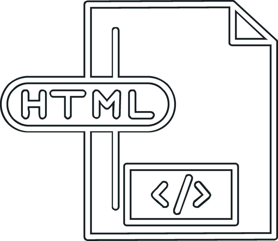 icône de vecteur de fichier html