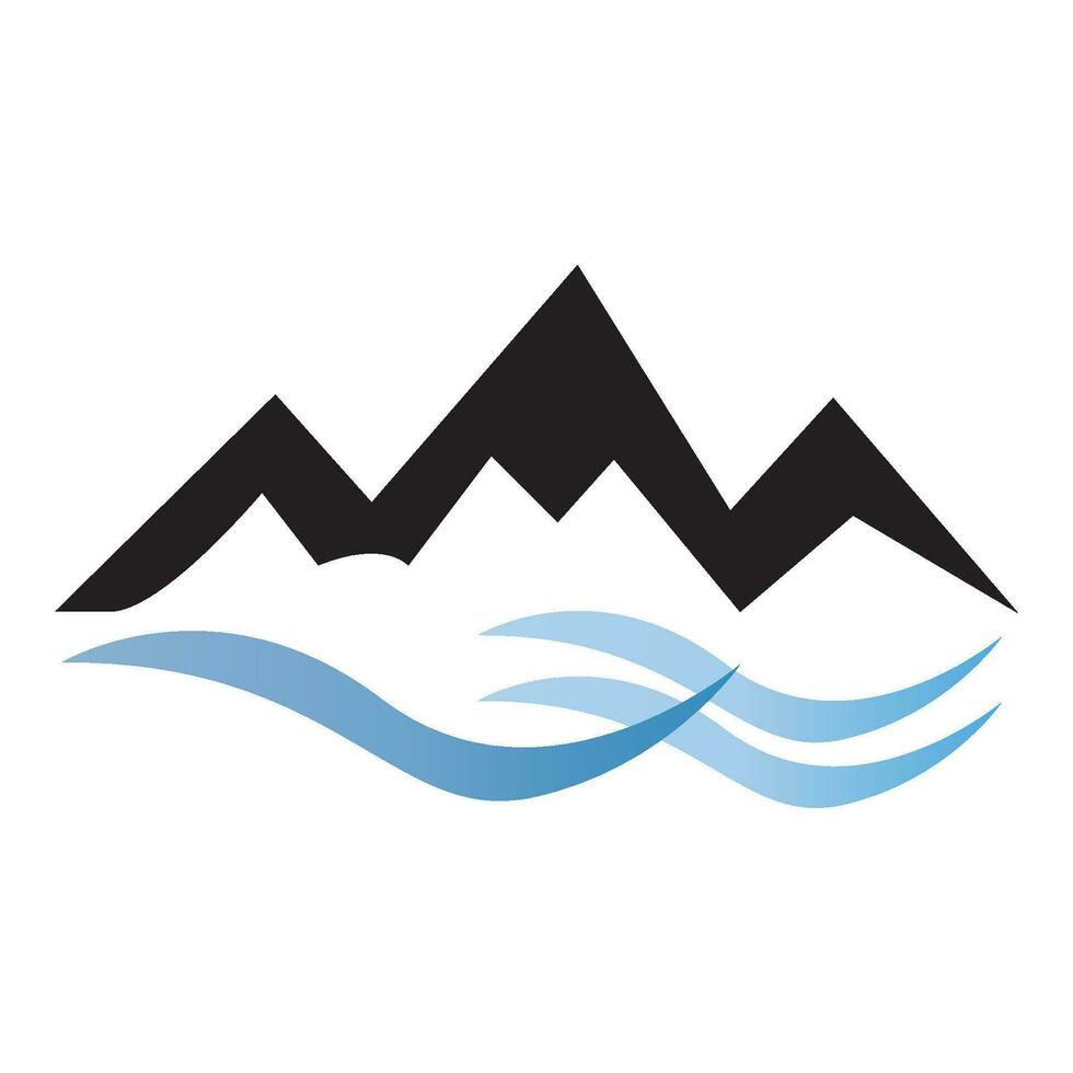modèle de conception de vecteur de logo d'icône de montagne