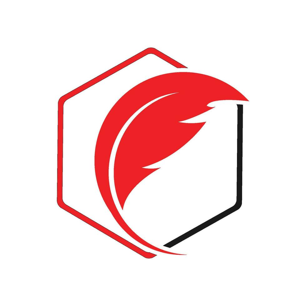 plume logo vecteur modèle illustration conception