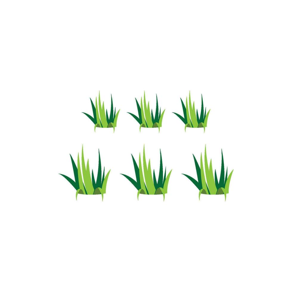 modèle de vecteur de logo d'herbe