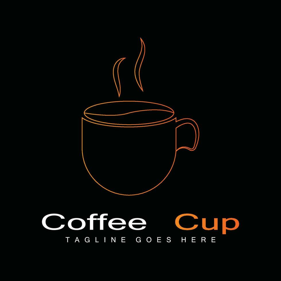 vecteur de modèle de logo de tasse de café