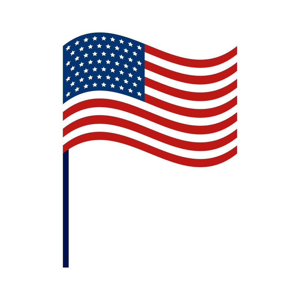 mât de drapeau des États-Unis vecteur