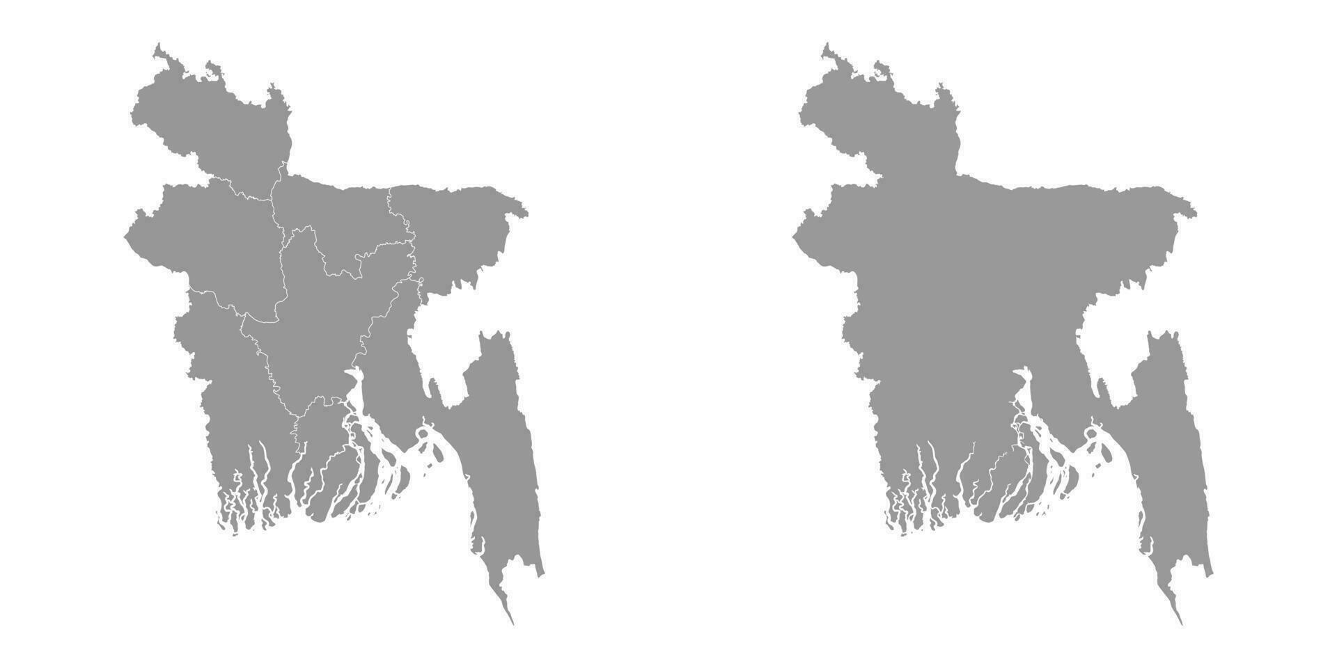 bangladesh carte avec administratif divisions. vecteur