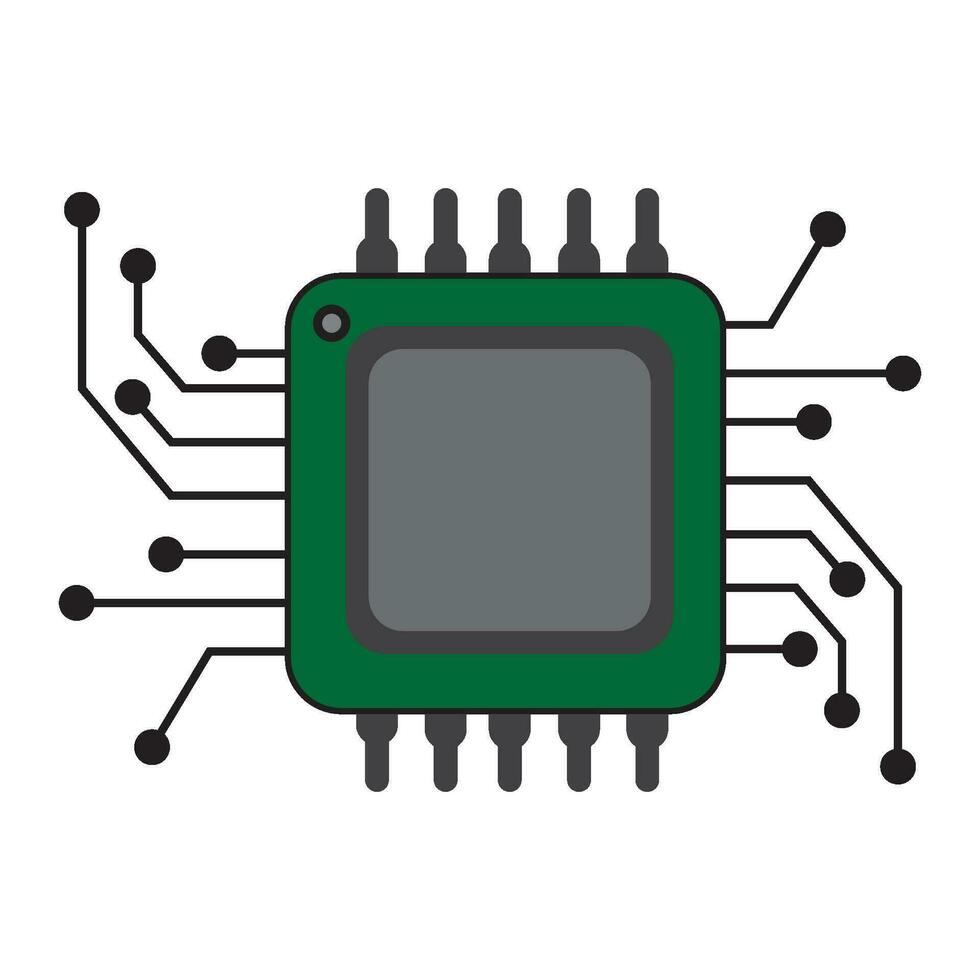 processeur icône logo vecteur conception modèle