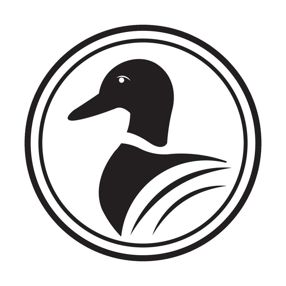modèle de conception de vecteur de logo d'icône de canard