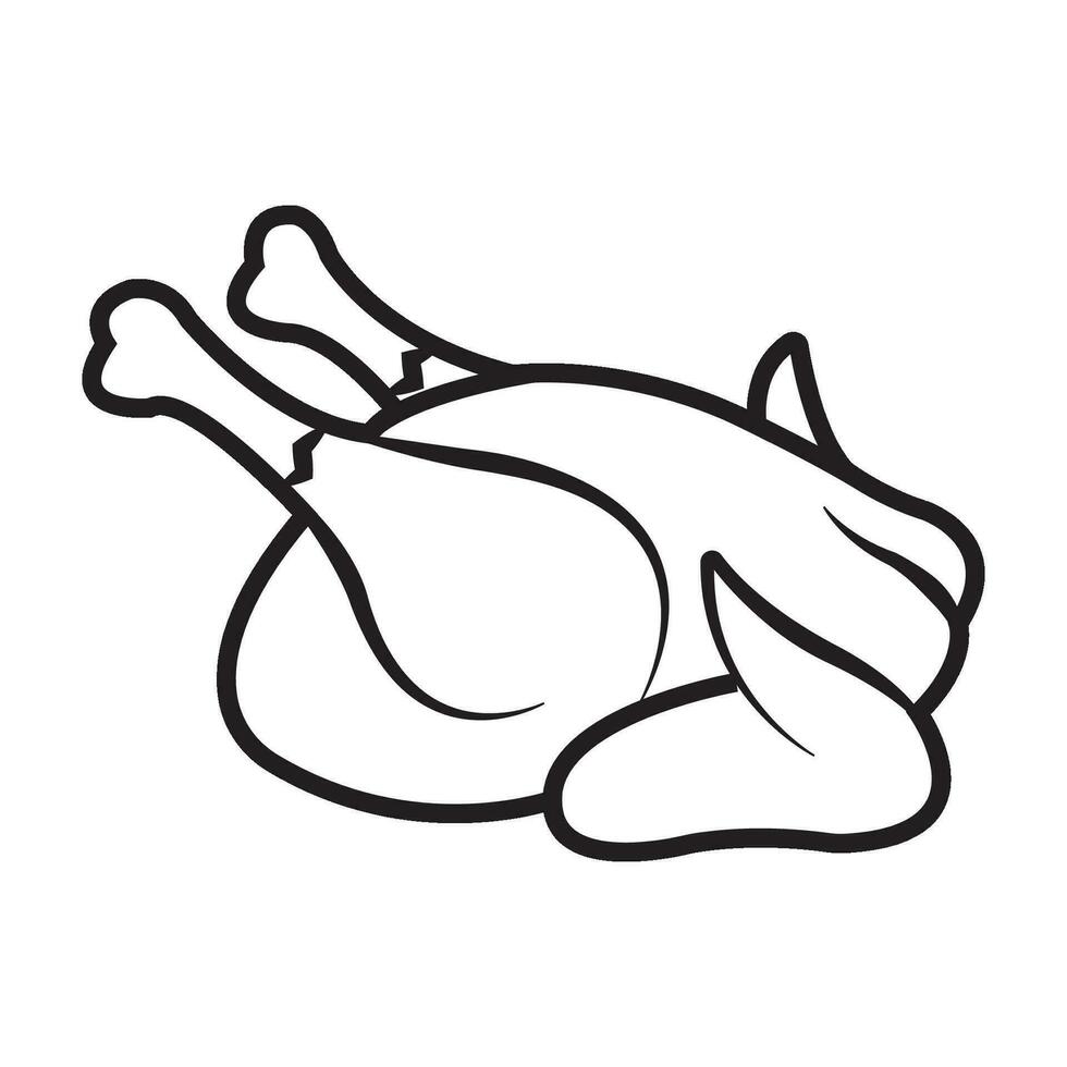poulet icône logo vecteur conception modèle