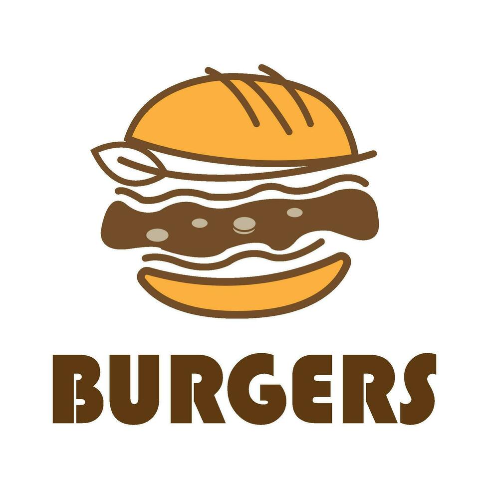 des hamburgers icône logo vecteur conception modèle