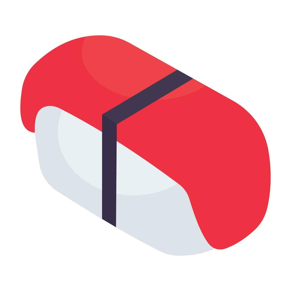 Créatif conception icône de Sushi, isométrique vecteur