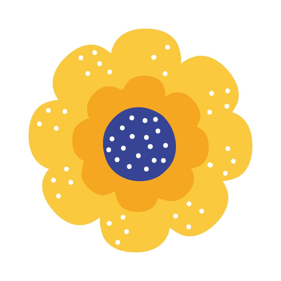 fleur de printemps jaune vecteur