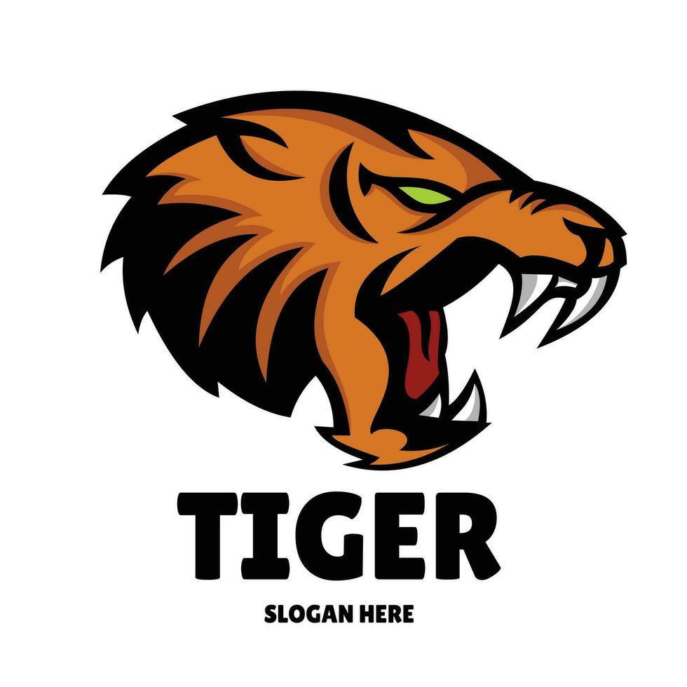 tigre mascotte logo esports illustration vecteur