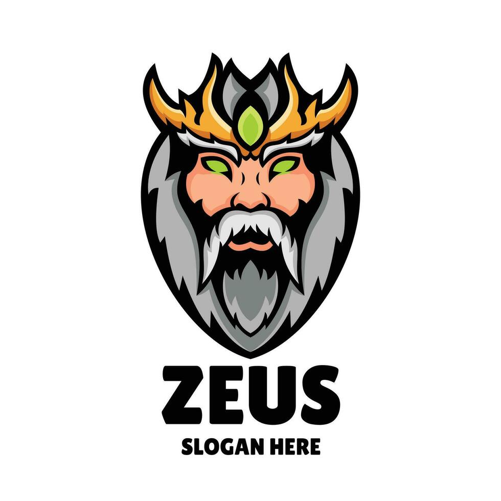 Zeus mascotte logo esports illustration vecteur