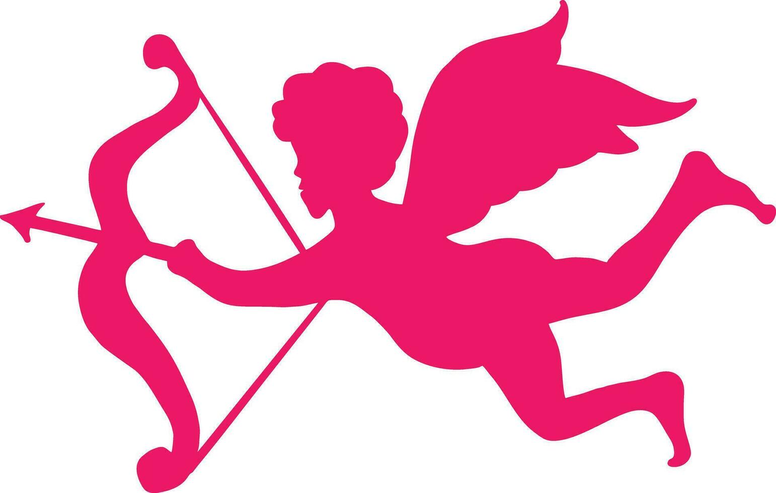 Cupidon silhouette vecteur illustration
