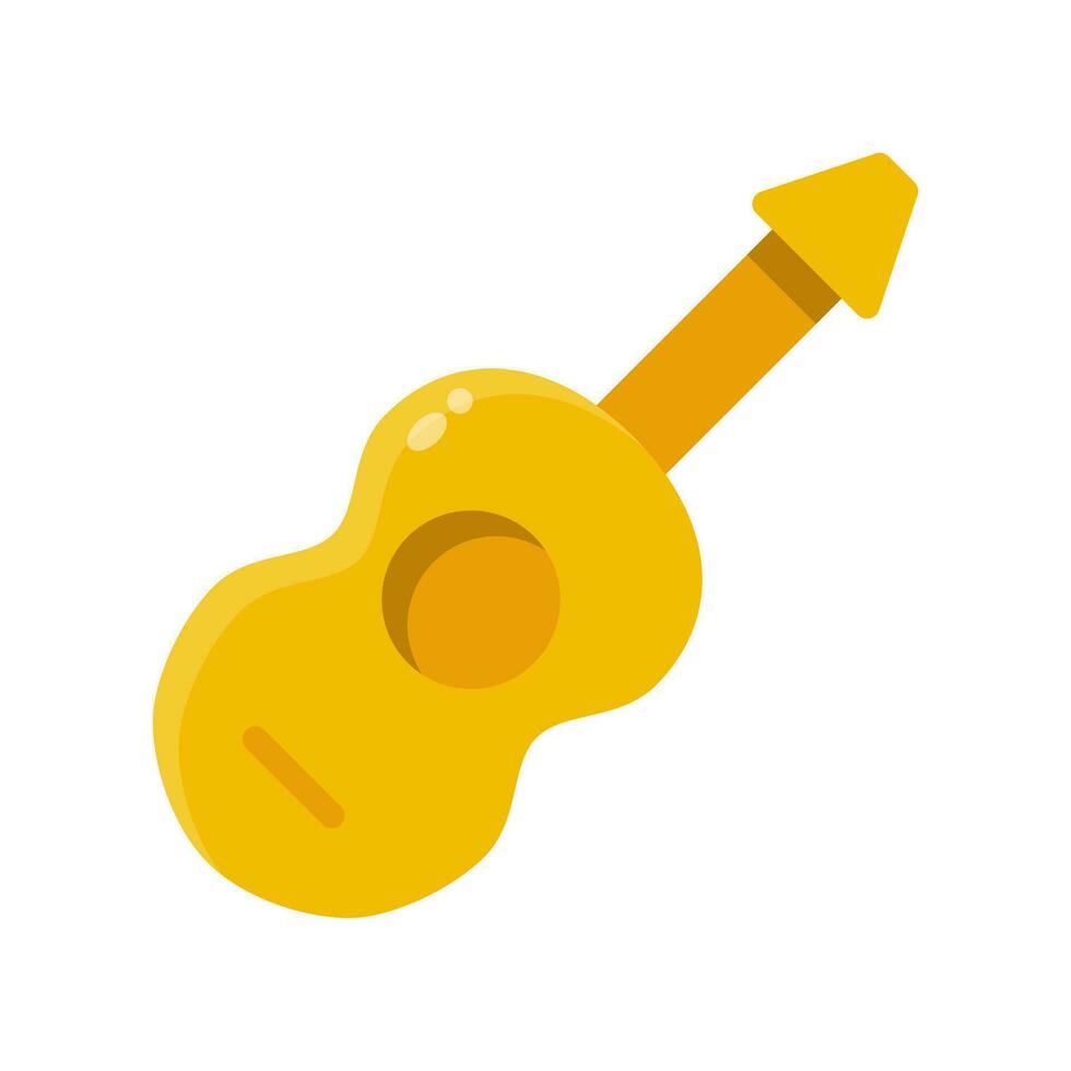 guitare icône vecteur ou logo illustration style