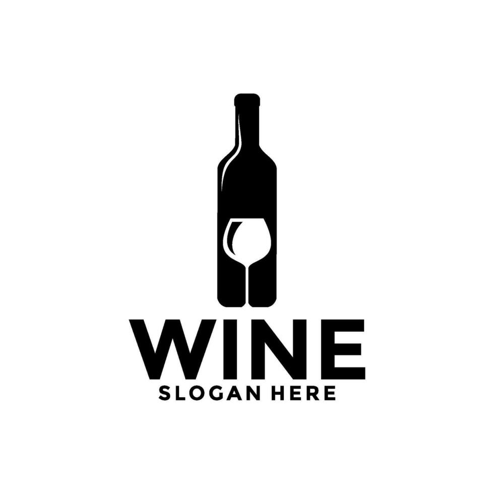 du vin logo. logo pour une alcool magasin, restaurant, ou bar. logo, du vin logo conception modèle vecteur