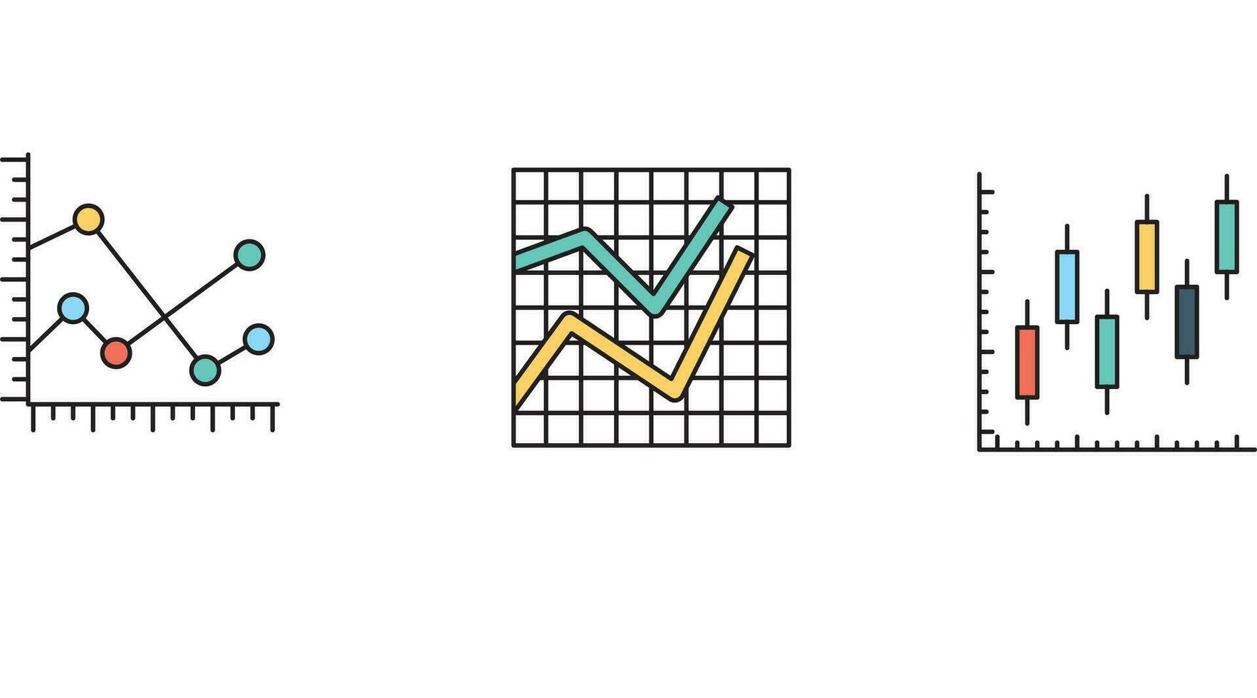 statistiques, bancaire et investissement vecteur icône