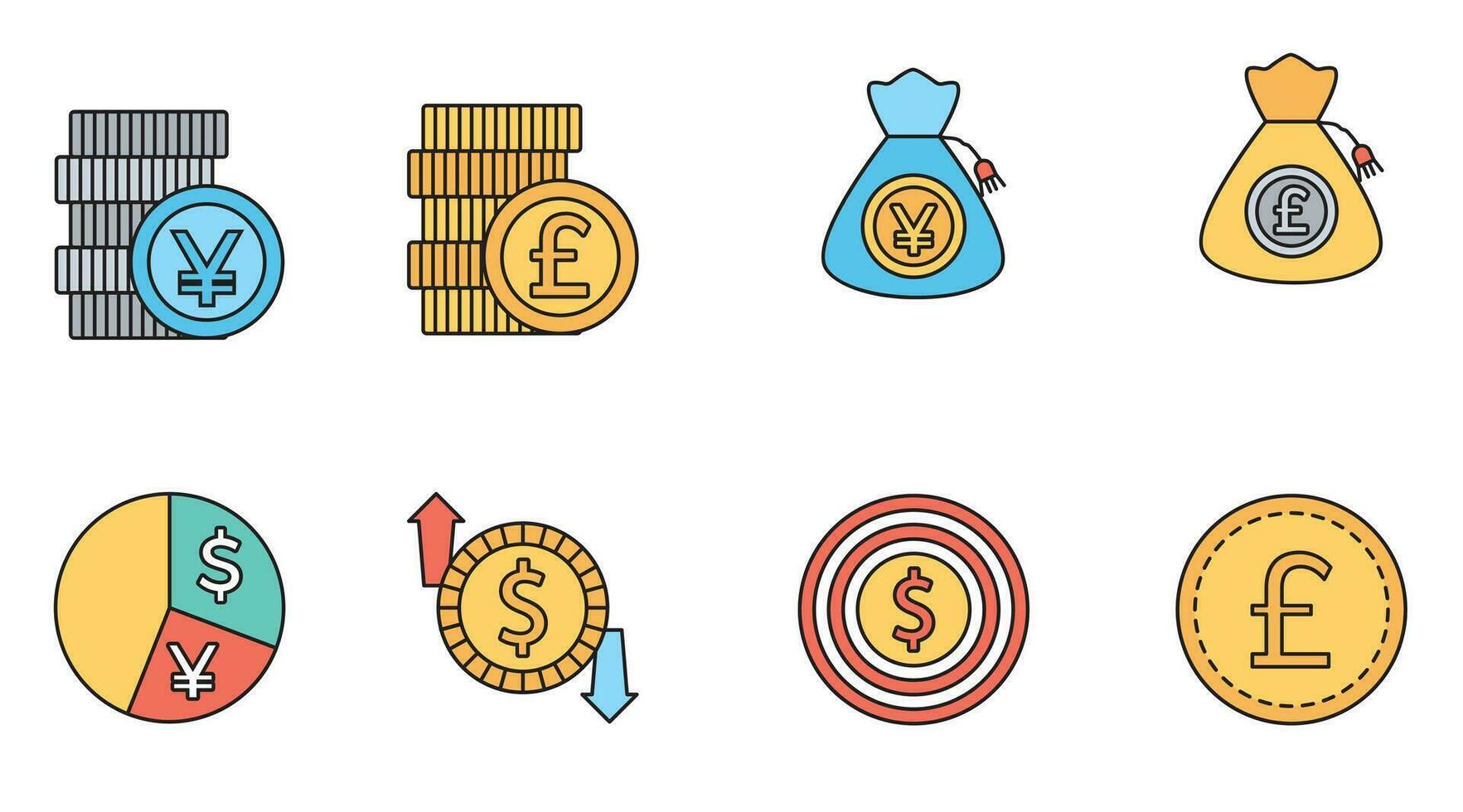 statistiques, bancaire et investissement vecteur icône