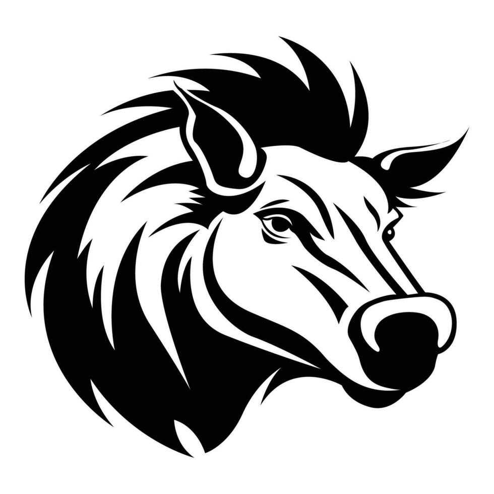 phacochère iconique logo vecteur illustration
