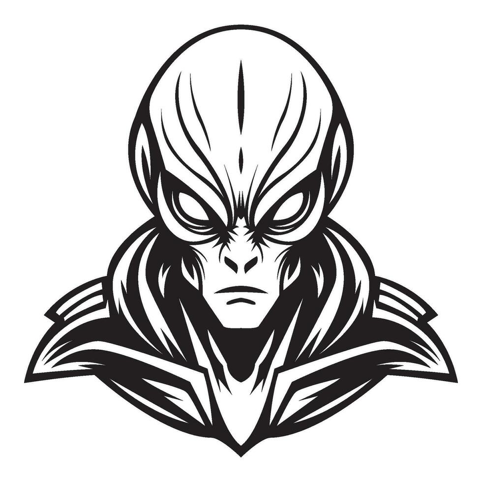 ai généré extraterrestre iconique logo vecteur illustration.