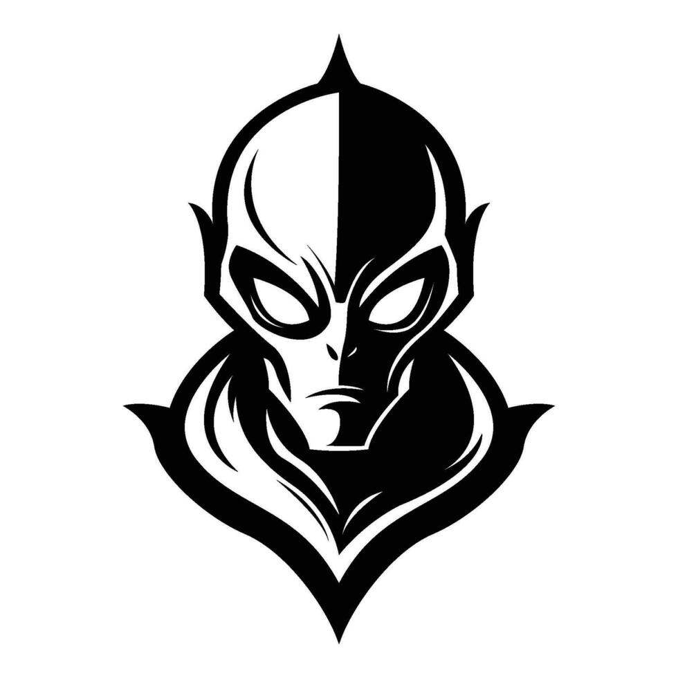 ai généré extraterrestre iconique logo vecteur illustration.
