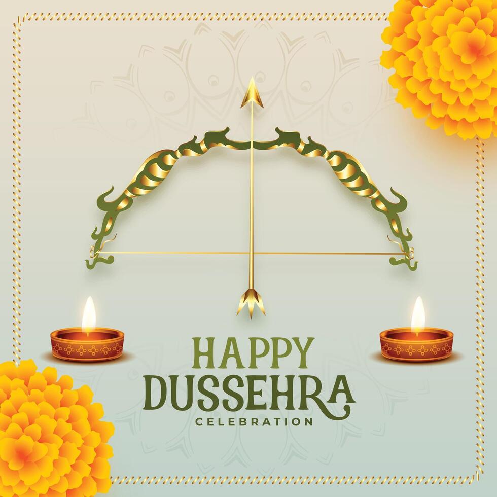 réaliste content dussehra traditionnel Festival carte conception vecteur