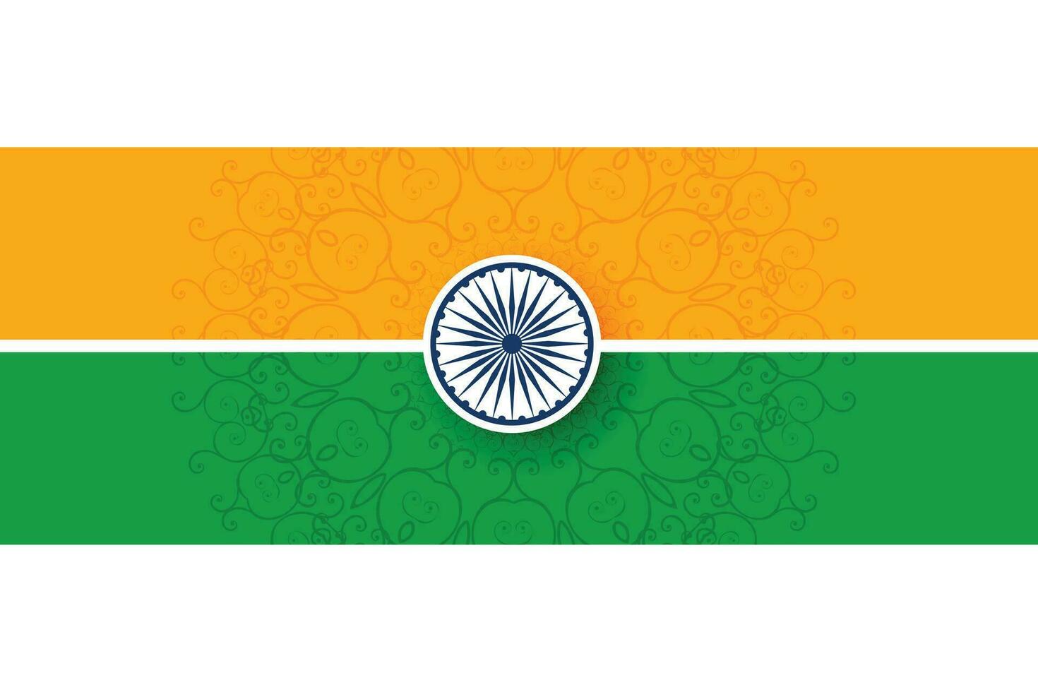 tricolore Indien drapeau dans plat style conception vecteur