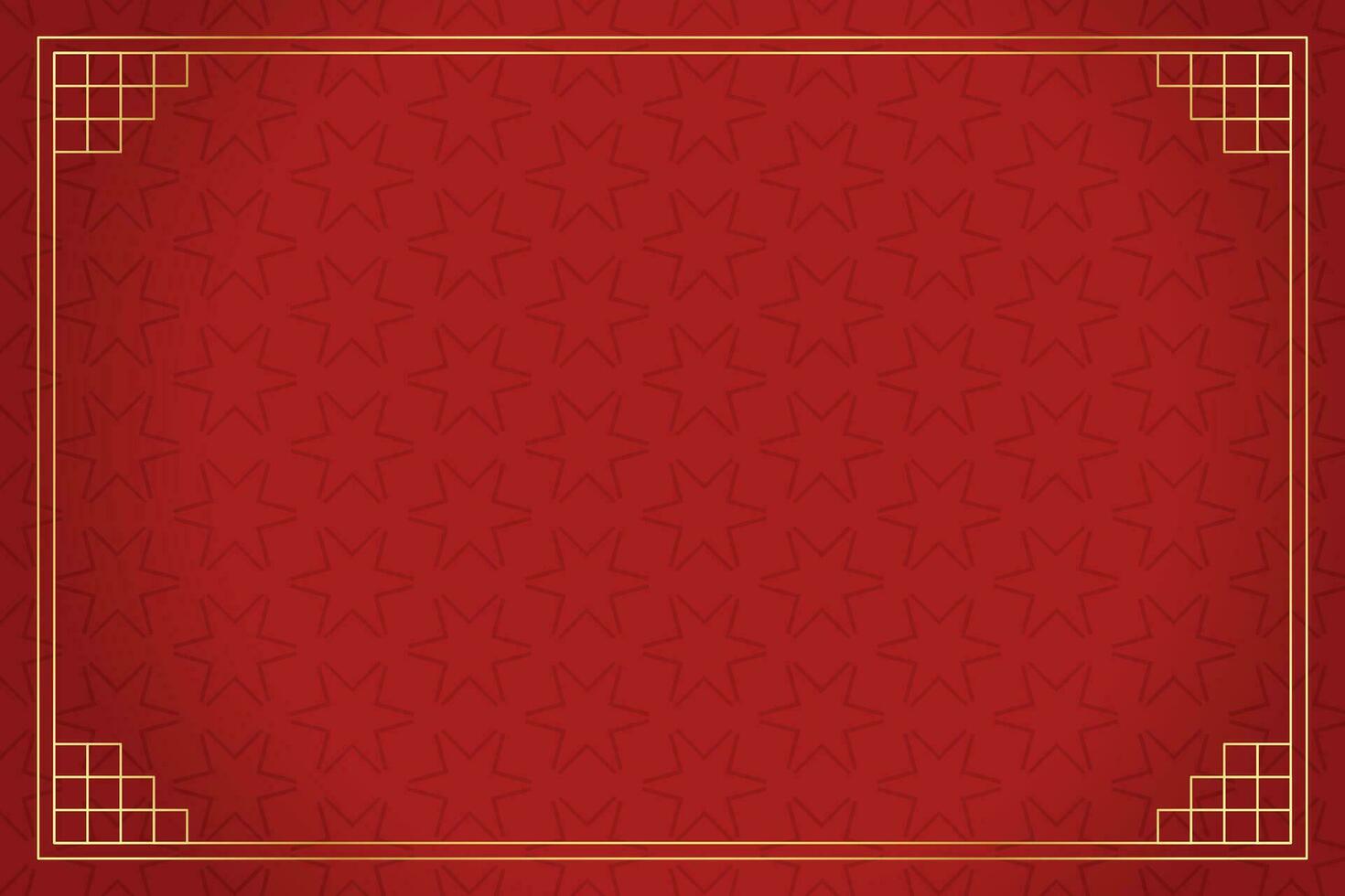 rouge chinois modèle Contexte avec d'or Cadre vecteur