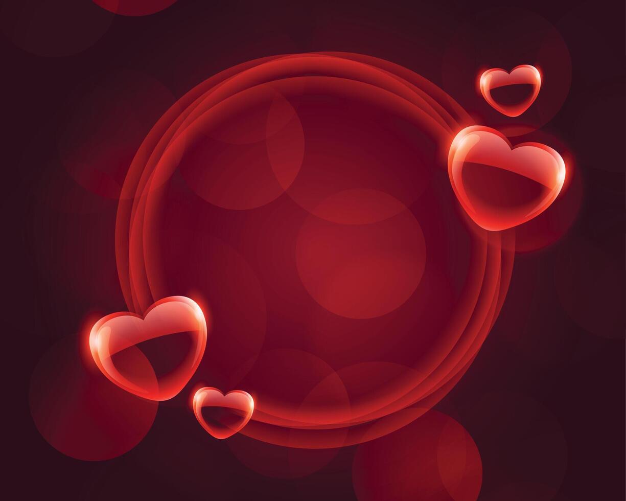 bulle cœurs valentines journée Cadre avec texte espace vecteur
