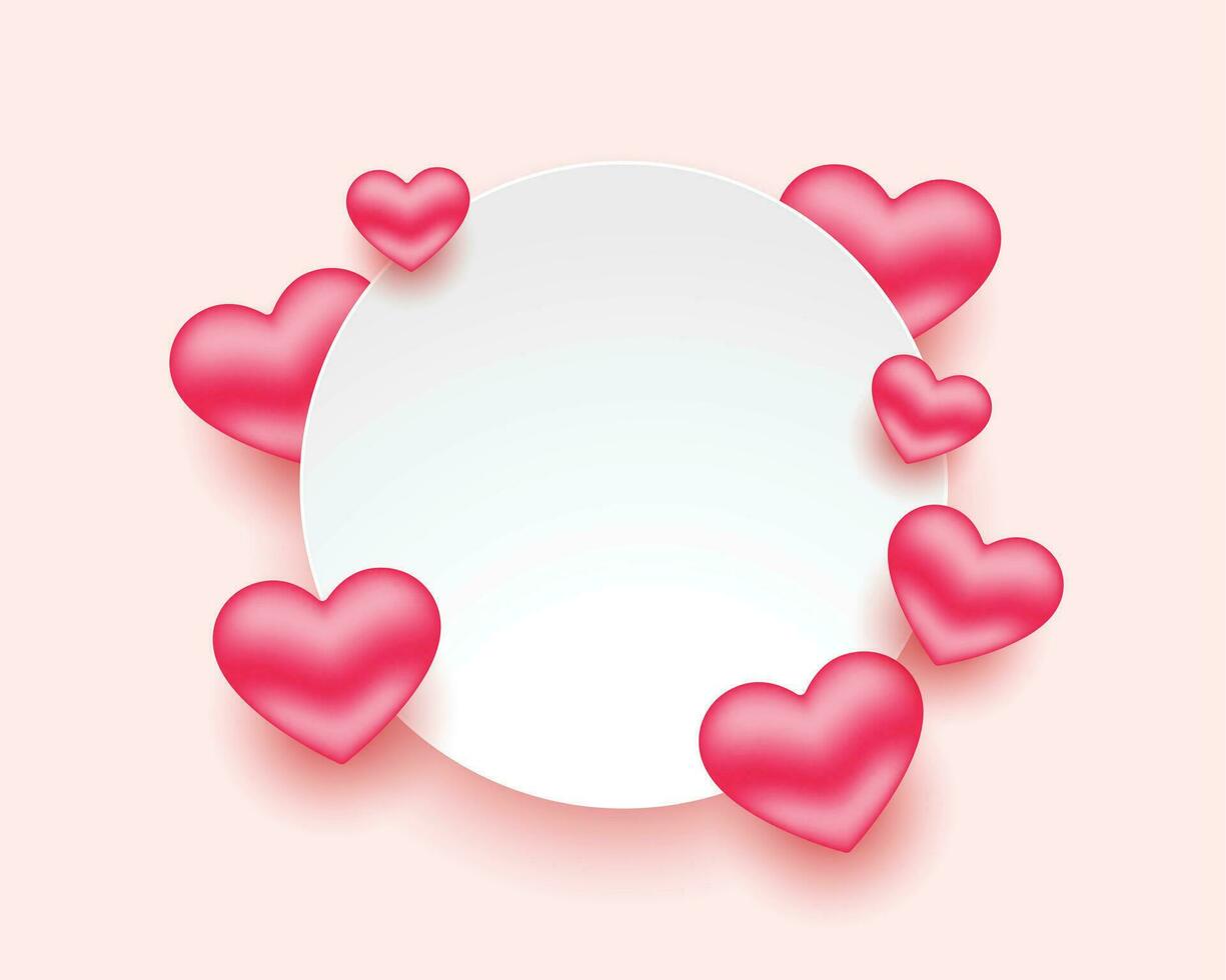 romantique cœurs Cadre pour valentines journée avec texte espace vecteur