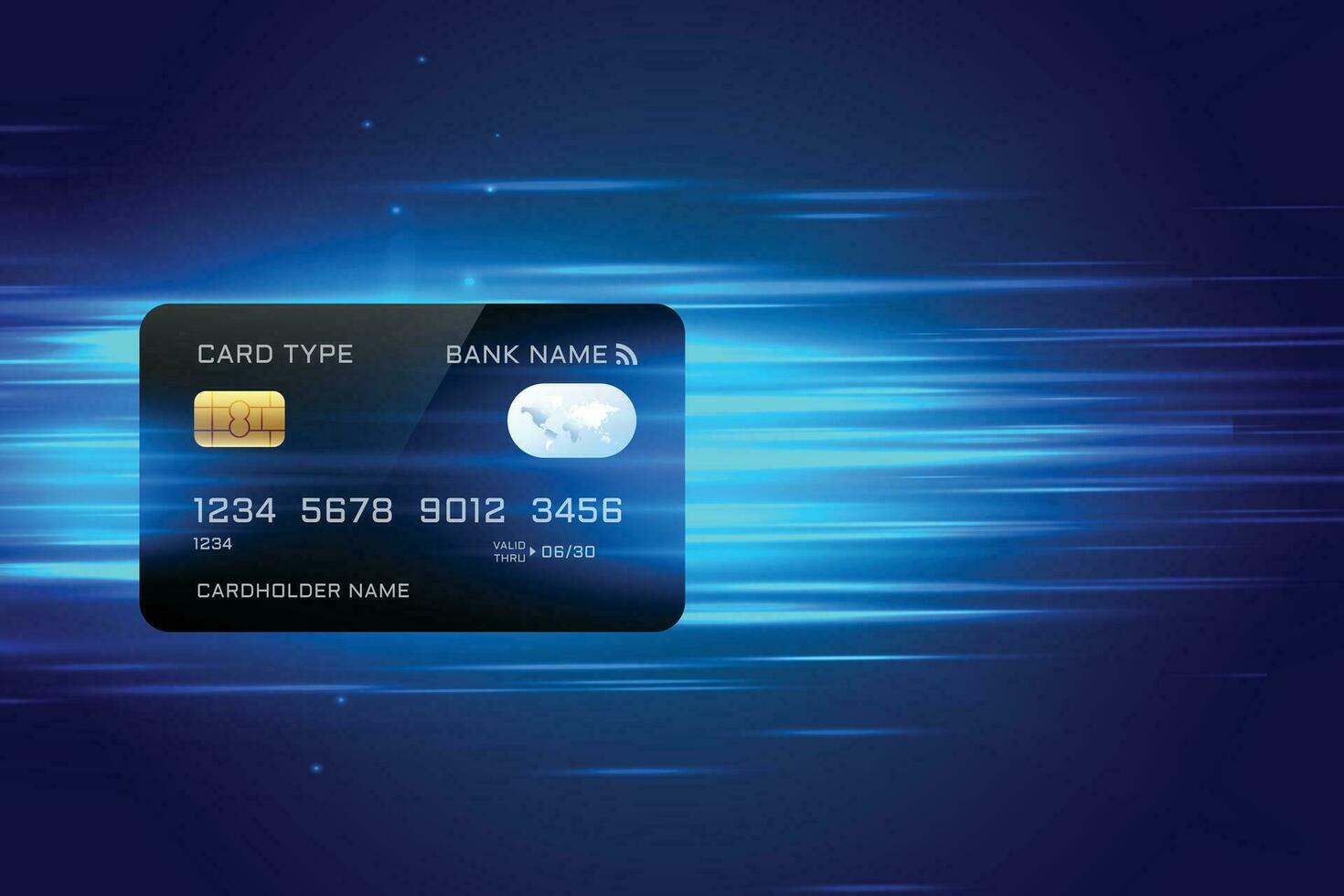 numérique crédit carte Paiement Contexte dans vite La technologie style vecteur