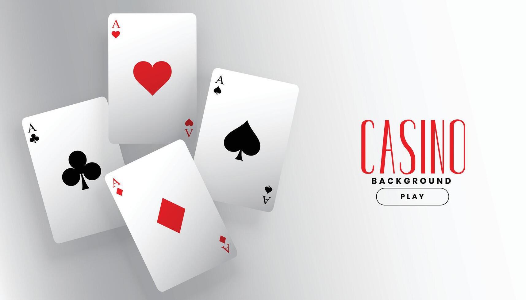 quatre en jouant casino ace cartes Contexte vecteur