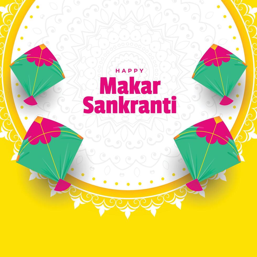 makar sankranti vacances Festival salutation conception vecteur