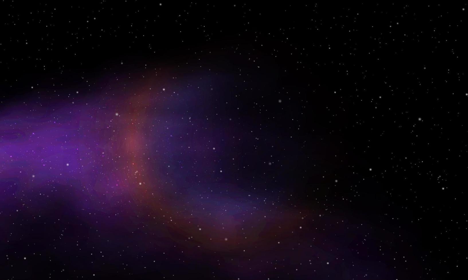 univers infini réaliste nuit étoilée nébuleuse brillante poussière d'étoile couleur magique galaxie fond vecteur