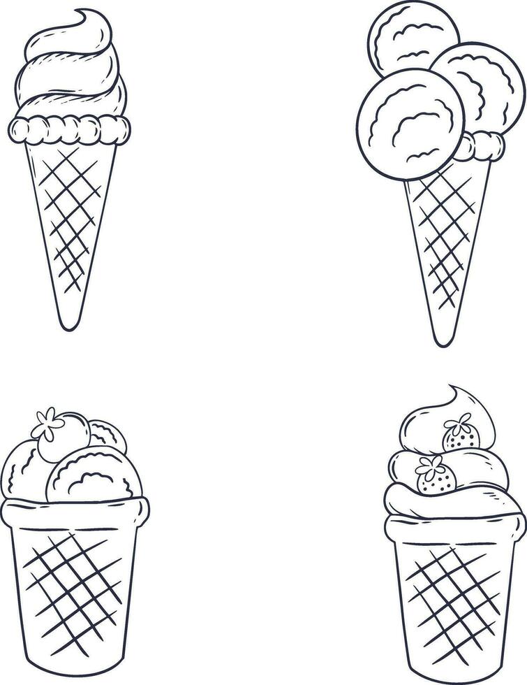 la glace crème délicieux avec plat conception. vecteur illustration